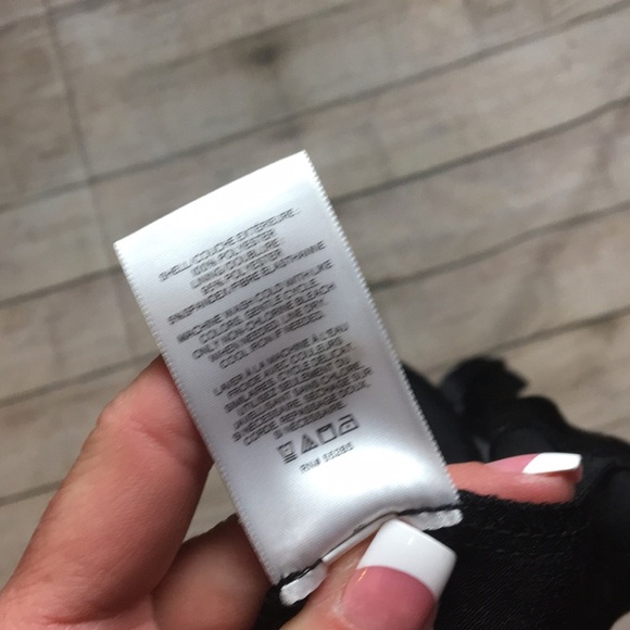 EXPRESS Black Strapless Ruffle Midi Dress with Back Cutout 4 NWT - Picture 9 of 9